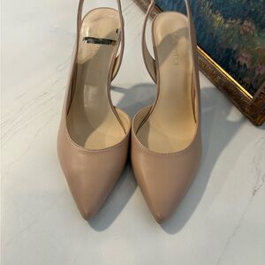 Nine West Nude Slingback Heels